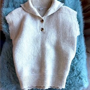 FRNCH Cream Sweater Vest, brand new no tags